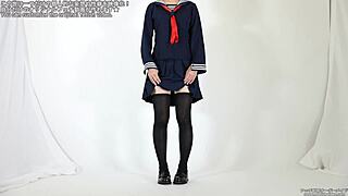 white panties tease and cling to every curve in fetish close-up.