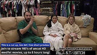 Patient Blasts Cum All Over Nurse Jasmine Rose's Back Bent Over Doggy Pov!