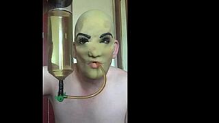 Masked Bisexual Piss Lover Begs Please Swallow Your Urine Close-Up