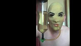 Masked Bisexual Piss Lover Begs Please Swallow Your Urine Close-Up