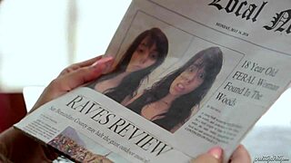 heart pounding as gina valentina's wild teen fire ignites deep in the woods