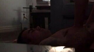 Wife's saggy tits tease cock ride