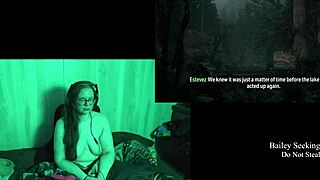 naked bbw brunette with big natural tits plays lake house game part 1