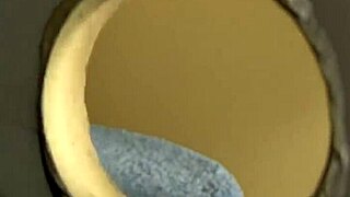 Gracie Glam Slurps Massive Cock Through Gloryhole Till Facial Blast