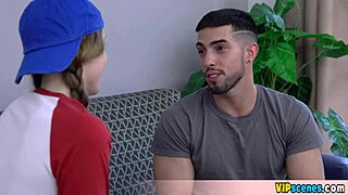 Petite lesbian teen tastes first hard cock doggystyle bent over