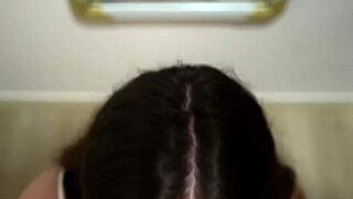 Evening ass licking turns into rough face fuck cum swallow