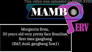 morganita brux's first brazilian gangbang 5on1 dap atm monster cocks gaping her pretty ass
