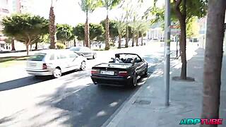 pretty spanish brunette aris loves deepthroating cock with big pussy lips