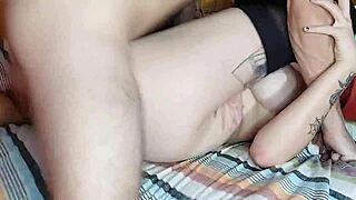 posing in missionary while pounding my big ass stepsis hard