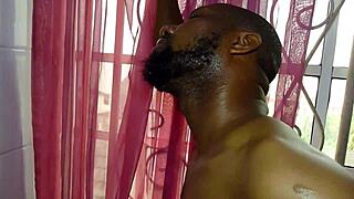 sexy ebony housewife bent over juicy wet pussy doggystyle interracial squirting