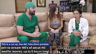 aria nicole slips into the doc's office for a checkup but ends up creampied 😱🍆💦