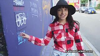 bubble butt latina teen slams down on thick hard cock