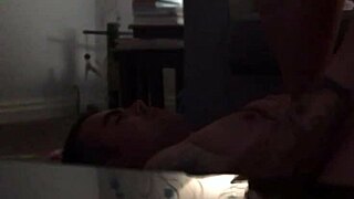 Wife's saggy tits tease cock ride