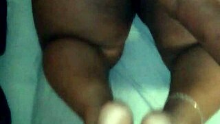 bbw's fat feet seductively stroke hard cock doggystyle