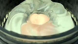 wanna see this rubjoy robot fleshlight pound pussy deep?