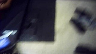 Italian machine pounds glasses brunette's pussy backstage hardcore