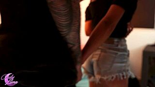 petite peruvian sneaks guy into room for sneaky fuck