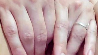 Brazilian milf fingers wet pussy and big tits in romantic tease