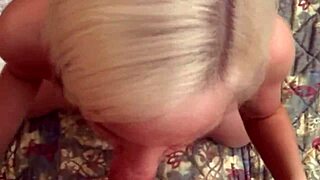 Blonde Lingerie Slut Spreads Shaved Pussy Piercings Wide Open