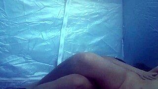 ripping clothes off goth latina girlfriend's small waist asshole outdoors camping drip