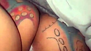 new year's eve creampie fuck with sexy tattooed brazilian milf on casting couch