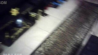 Italian machine pounds glasses brunette's pussy backstage hardcore