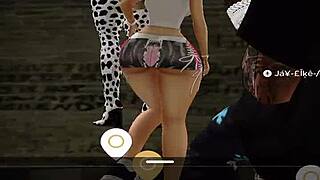 big booty latina imvu bitch twerks joins party jerk off now