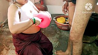 desi bhabhi bent over getting fucked hard by horny neighbor boy