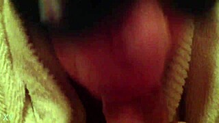 Masked Woman Delivers Sloppy Cock Sucking Breakfast Feast