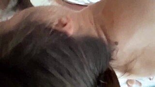 french milf deepthroats in satin lingerie, ass to mouth?