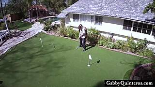 gabby quinteros cheating on hubby with lawn guy's cock outdoors?
