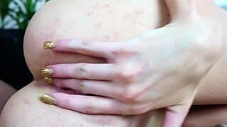 emily kae's shaved vagina gets fingered gaped then jizzed