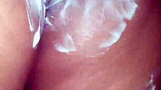 shaving my fat hairy pussy smooth and bare