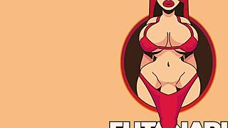 futanari jayla de angel fucks marie berger deepthroat creampie