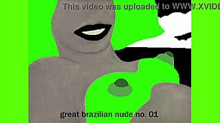 Great Brazilian Nude Beauty Poses Fully Exposed Body No 01