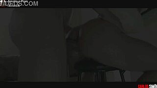 Muscular babe takes hung stud's cock deep in her dripping tight ass