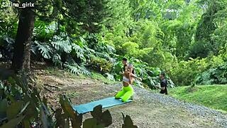 fit latina's workout turns into rough anal pounding with piss play and creampie finish