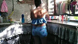 Neighbor Prostitute Seduces Me While Dishwashing Licks My Ass Clean