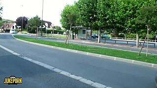 Skinny Brunette Milf Sucks Monster Cocks for Hot Cum Facials