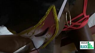 wanna see this masked brazilian milf take big black cock all night?