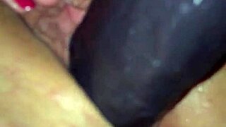 watch this horny wife stuff her wet pussy with bbc dildo fucking till she squirts everywhere 💦🍆