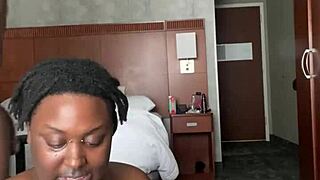 Raw BBW deepthroats monster black cock in sloppy face fucking session with spit