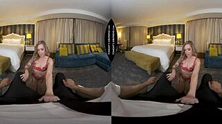 VR fun with petite rory knox taking big black cock deep 😈 stockings ripped off!