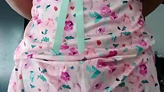 check out my sexy innocent latina colleague model in pink pajamas softcore homemade curvy tease