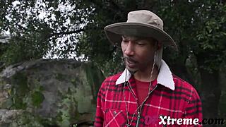 Madison Morgan's shy petite body gets fucked hardcore on private camp land.