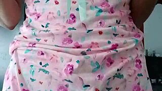 check out my sexy innocent latina colleague model in pink pajamas softcore homemade curvy tease