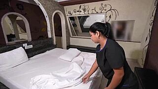 bellattrix the curvy hotel maid rides big cock cowgirl deepthroats and gets rough doggystyle in taboo pov roleplay