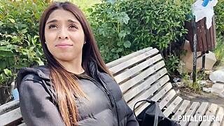 Michi La Peruvian Teen's Big Tits Suck Torbe After Being Caught