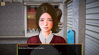 brunette's big tits and ass take monster cock