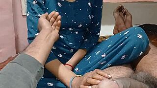 New bhabhi with big natural saggy tits gets chained and fucked hard by muscular devar